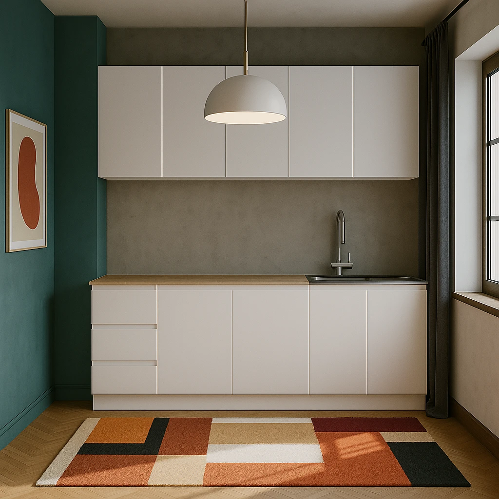 Кухонный прямой модульный гарнитур 2м белый Дельта 2.02 МК"Пирамида"